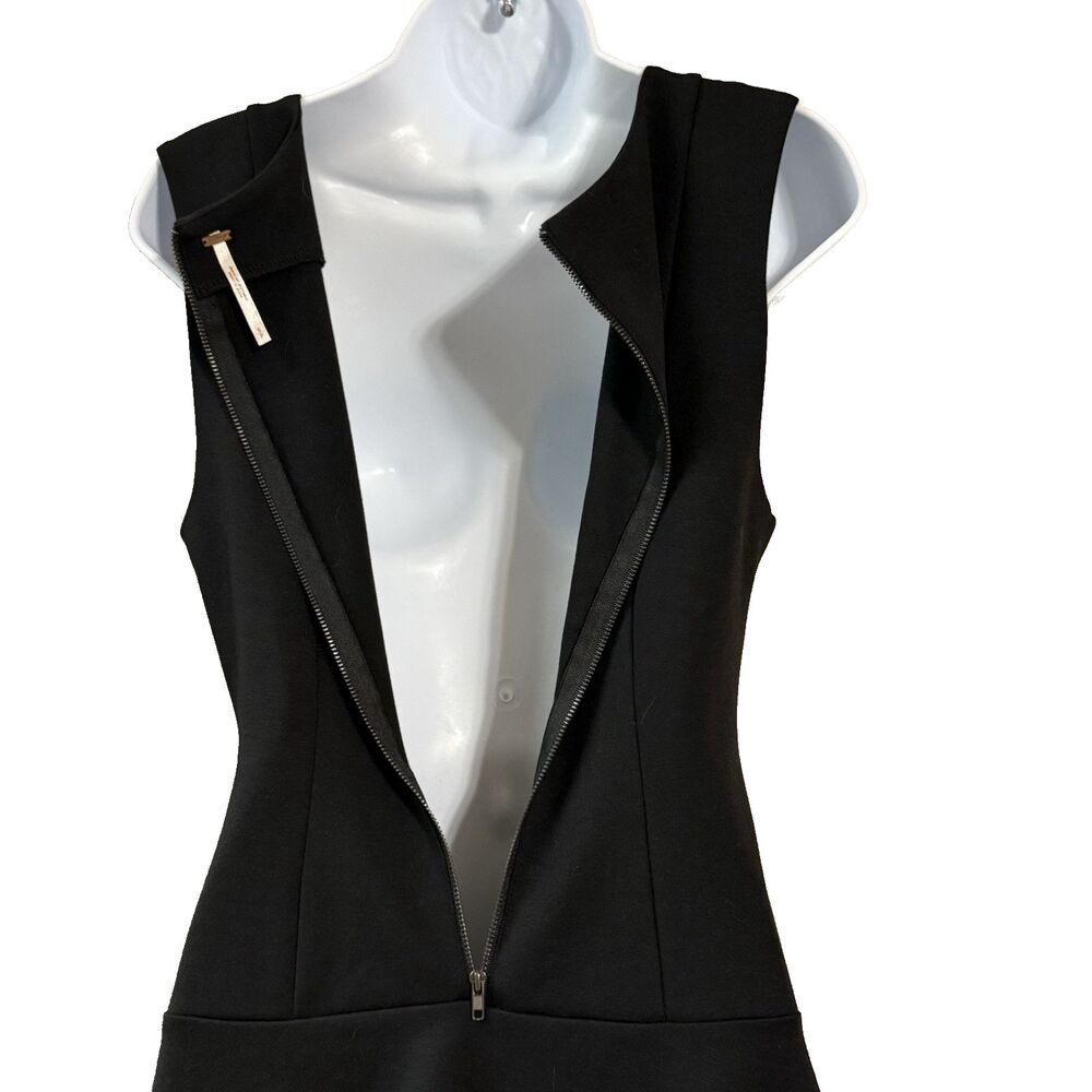 Free People Women Dress Size S Black Solid Sheath Short Sleeveless Cotton Casual - Picture 4 of 9